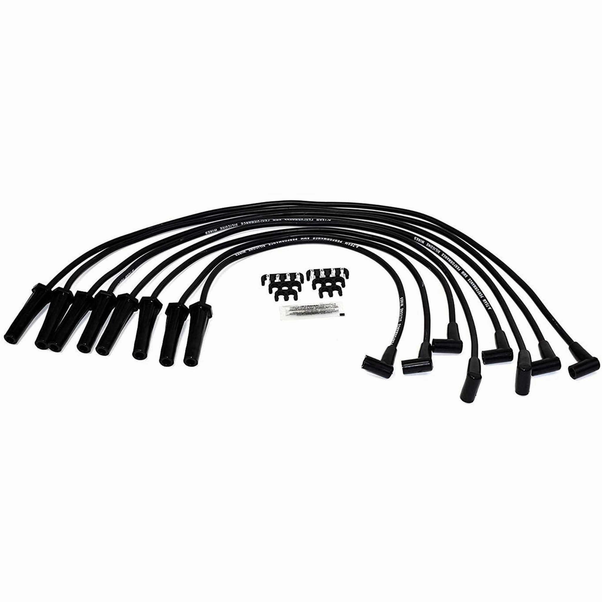 HEI Distributor with Spark Plug Wires & HEI Pigtail Harness Complete Kit Compatible with Chevrolet Chevy GM GMC Big Block Chevy BBC 396 427 Red Super Cap