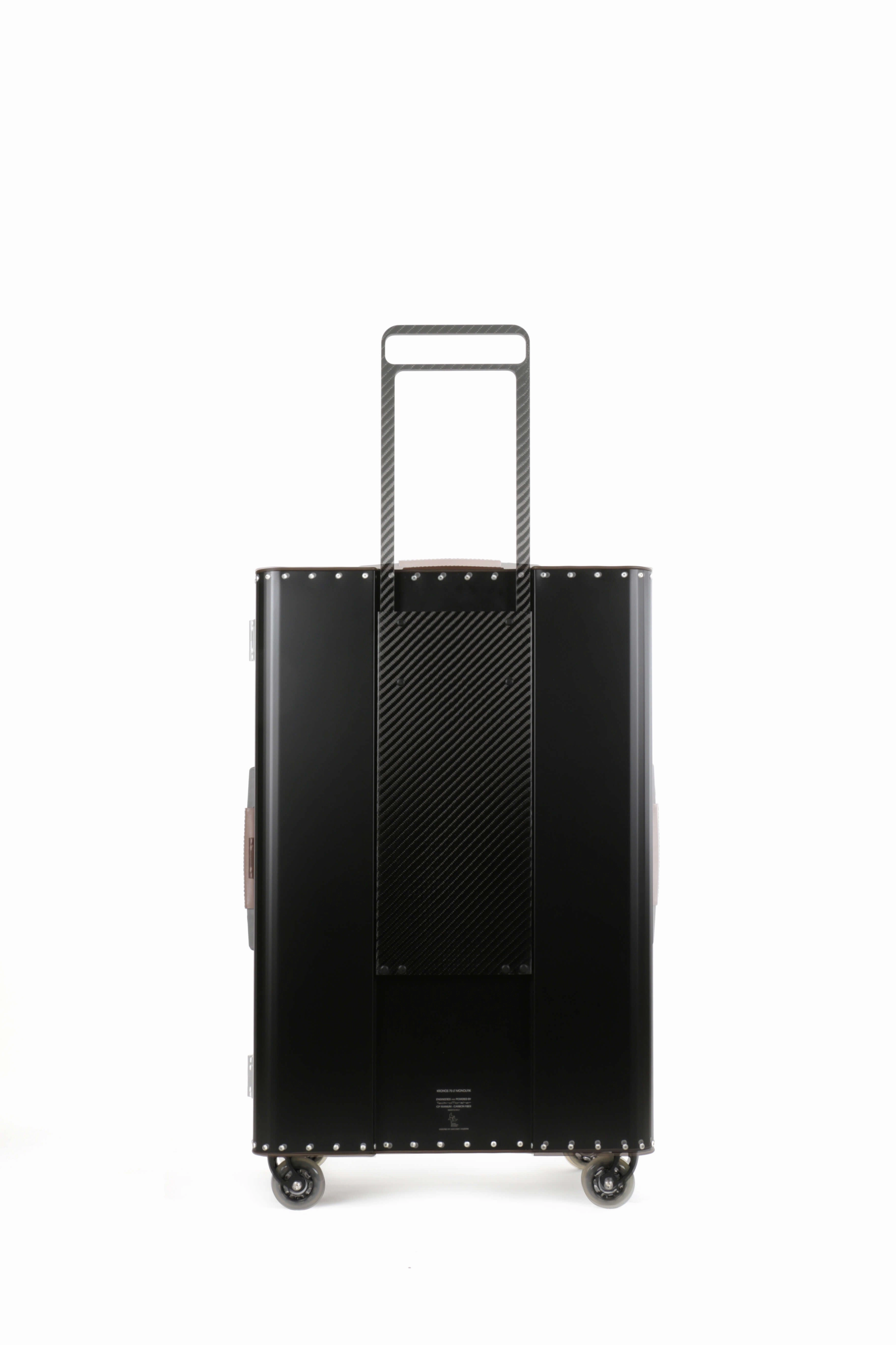 Kronos Black Titanium Check-In Luggage, Chestnut