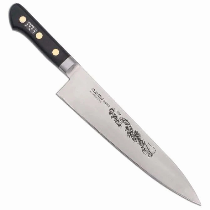 Misono Swedish Carbon Steel Dragon Etch Chef Knife