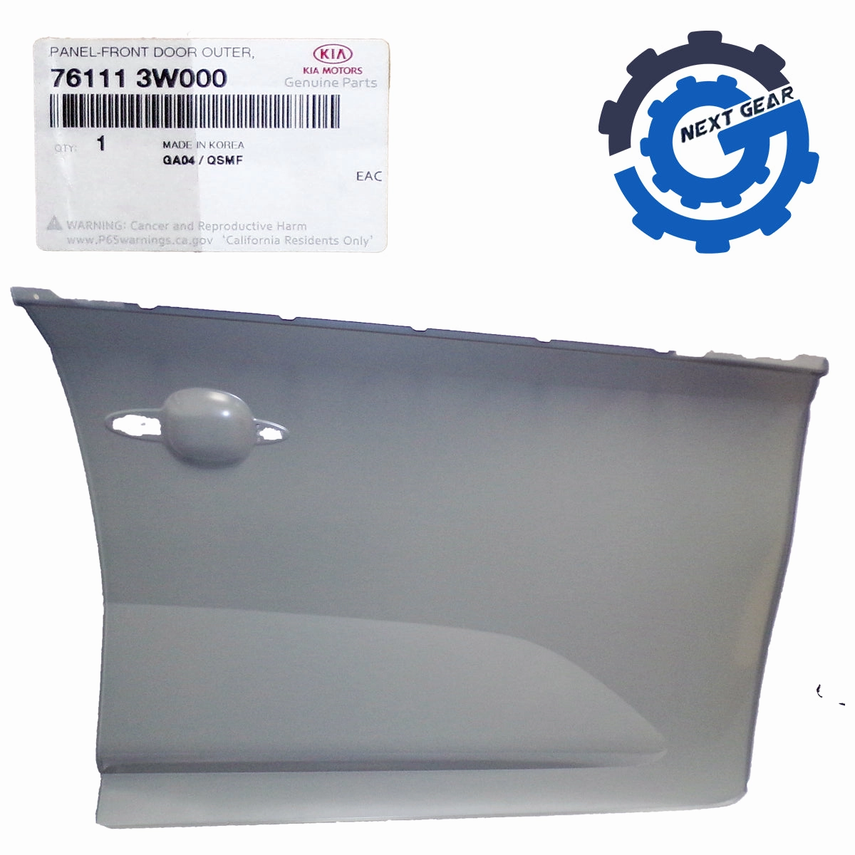 New OEM Kia Front Left Door Outer Panel 2010-2015 Kia Sportage 76111 3W000