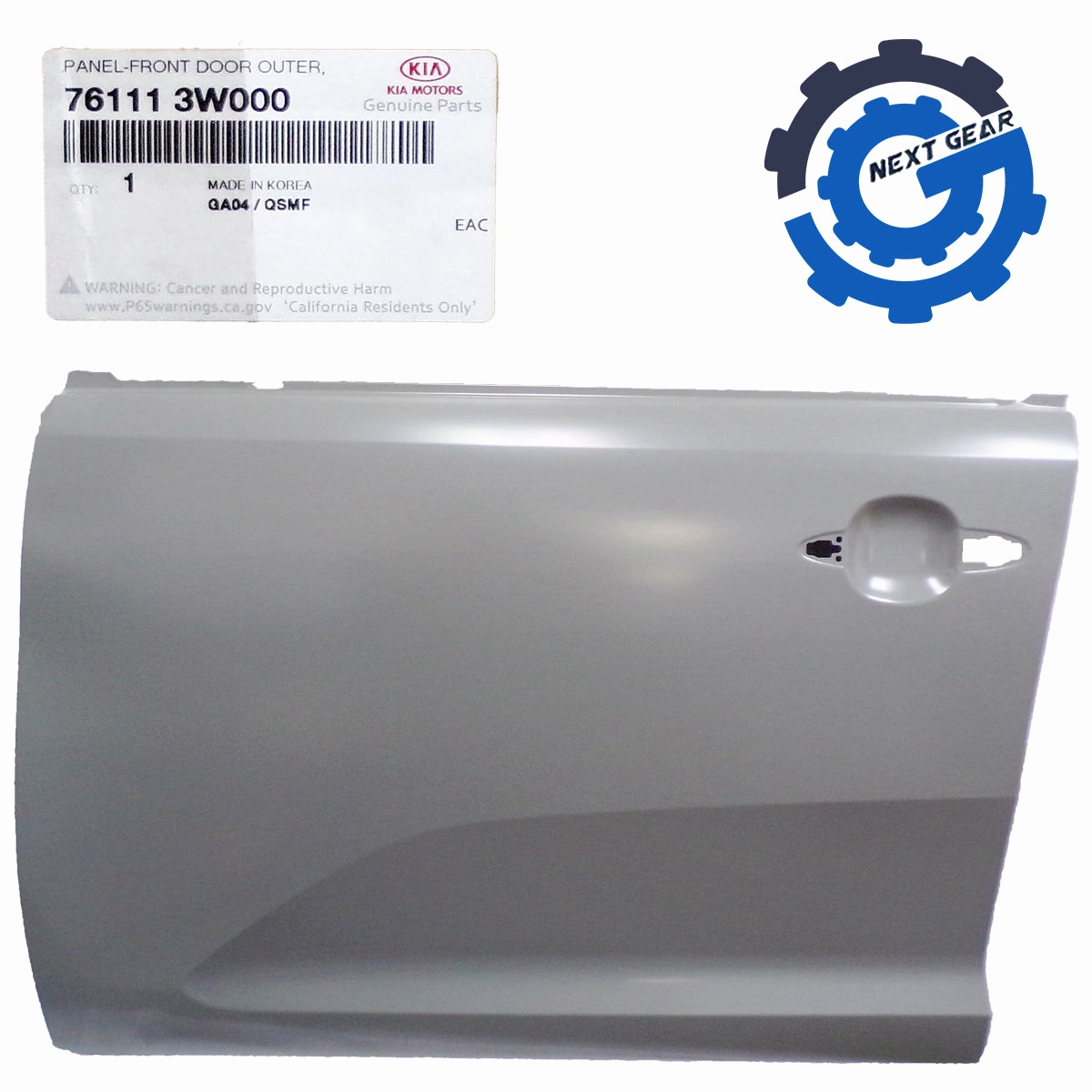 New OEM Kia Front Left Door Outer Panel 2010-2015 Kia Sportage 76111 3W000