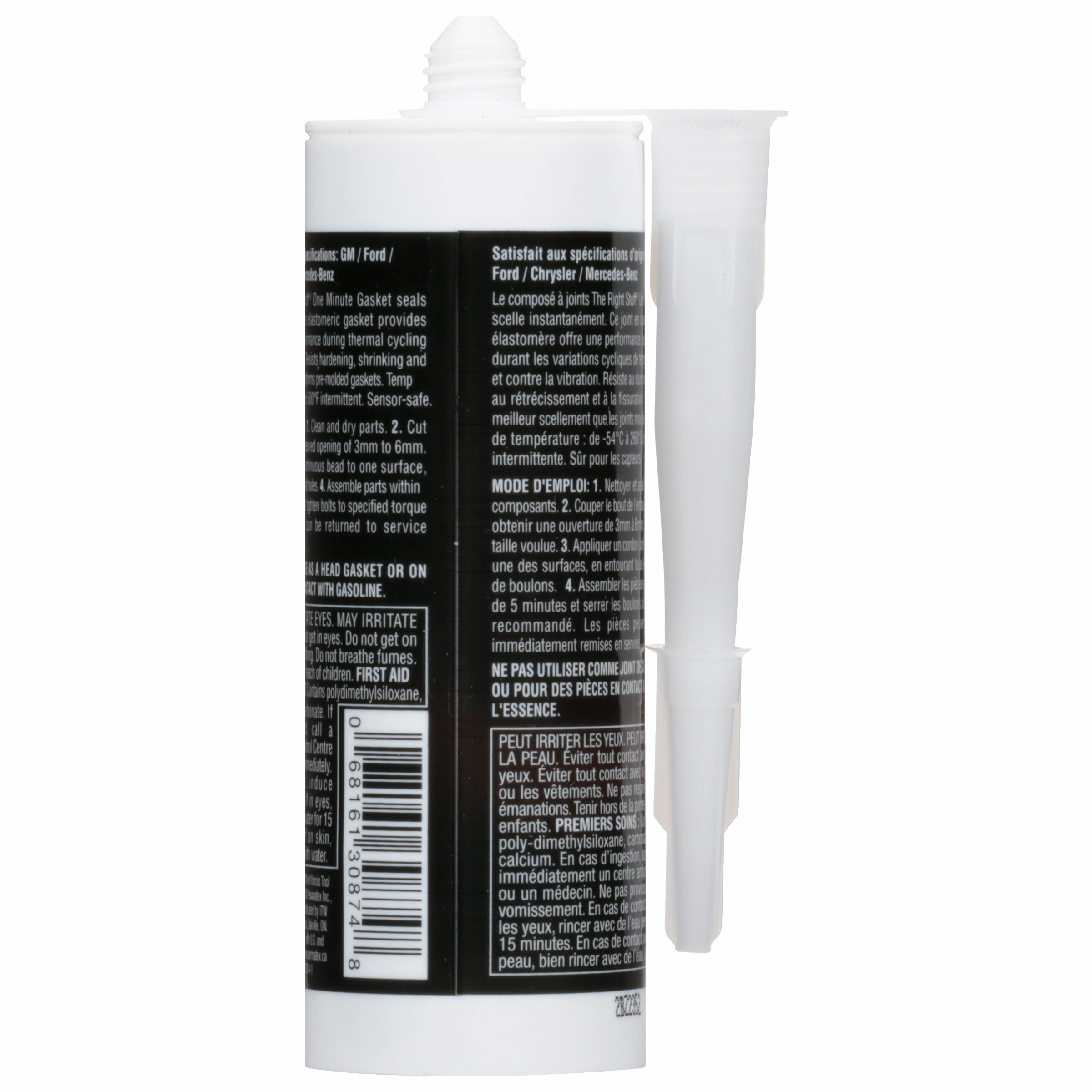 Permatex® The Right Stuff® Black Instant Gasket Maker, 147mL Cartridge