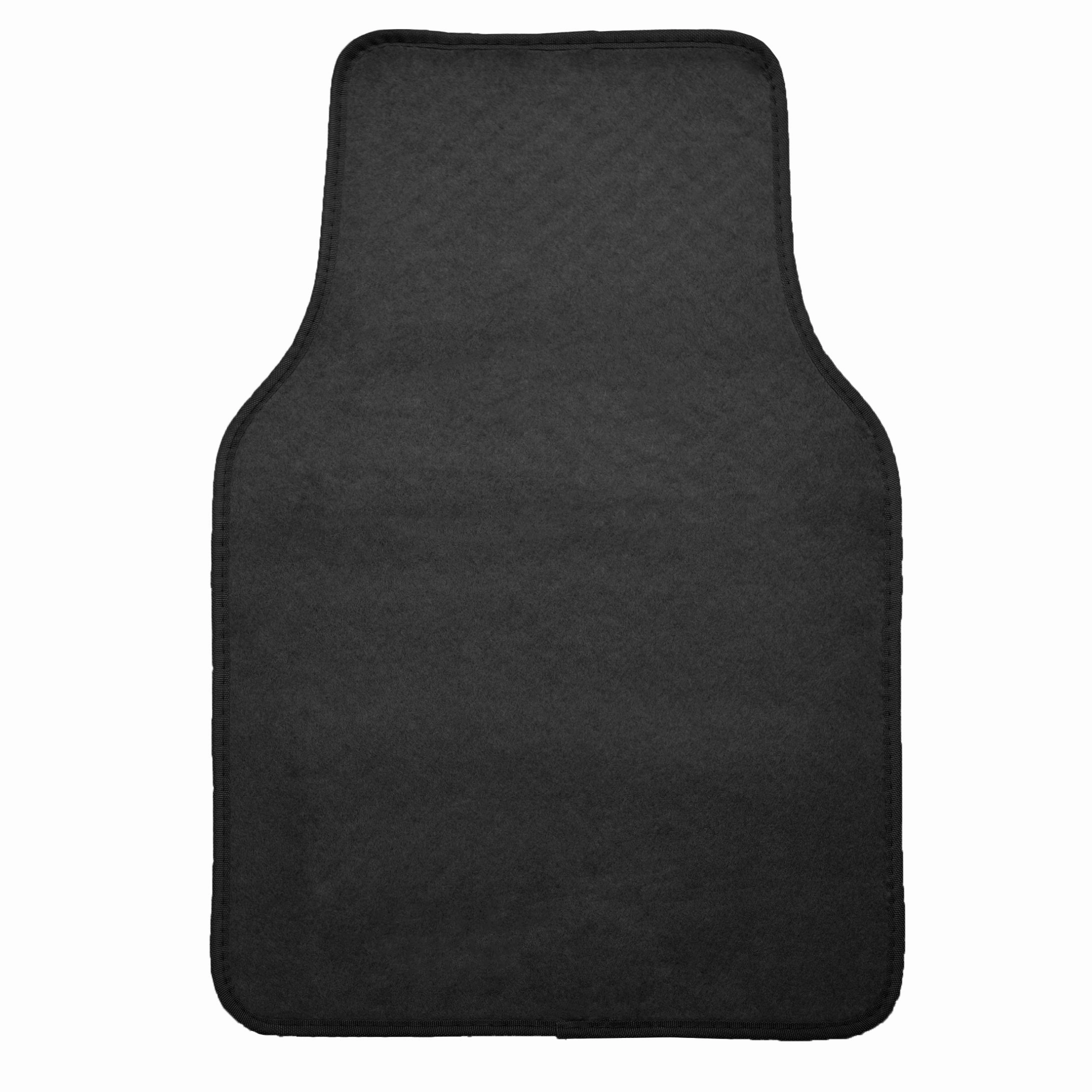 Premium Carpet Floor Mats with Heel Pad Floor Liners - Full Set Black