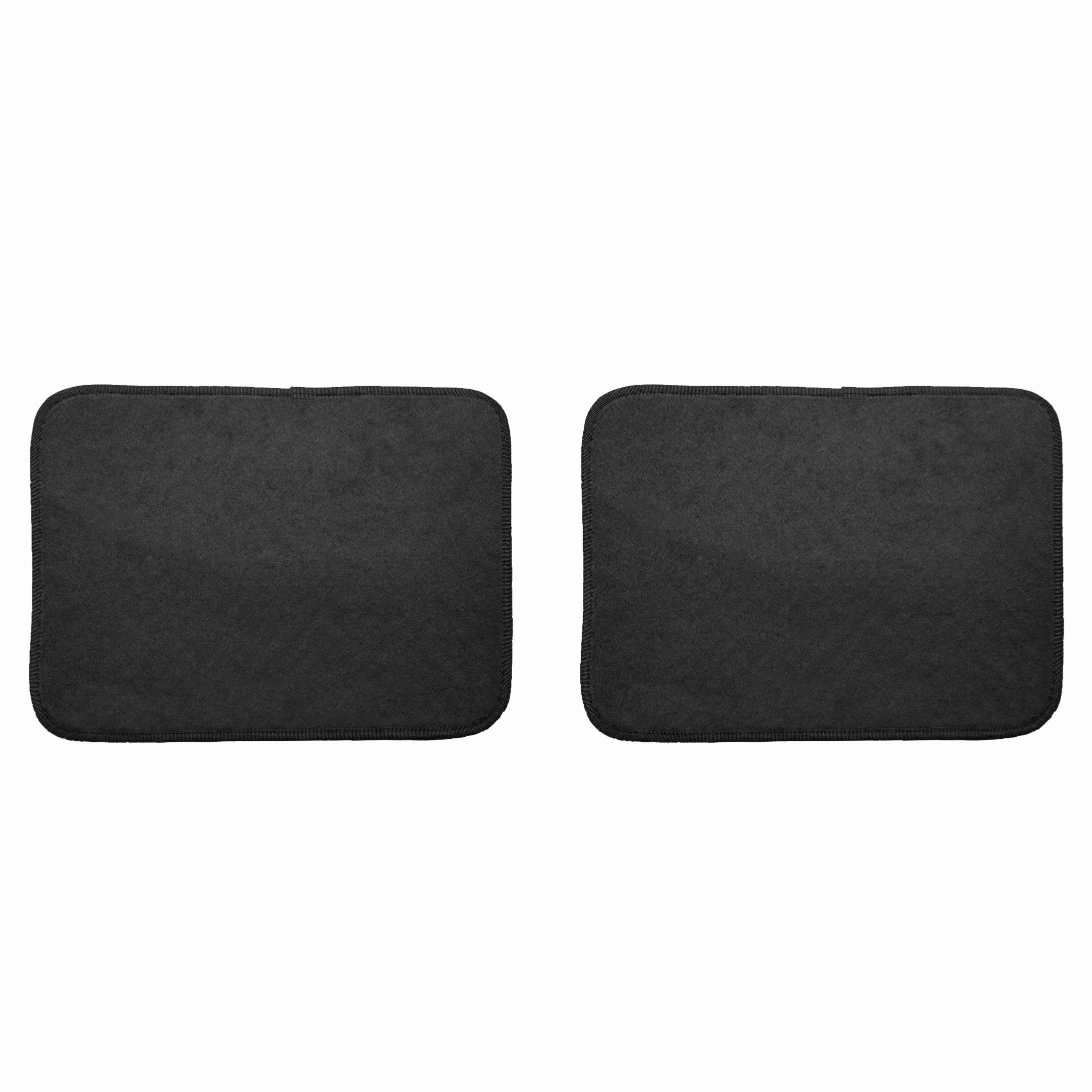 Premium Carpet Floor Mats with Heel Pad Floor Liners - Full Set Black