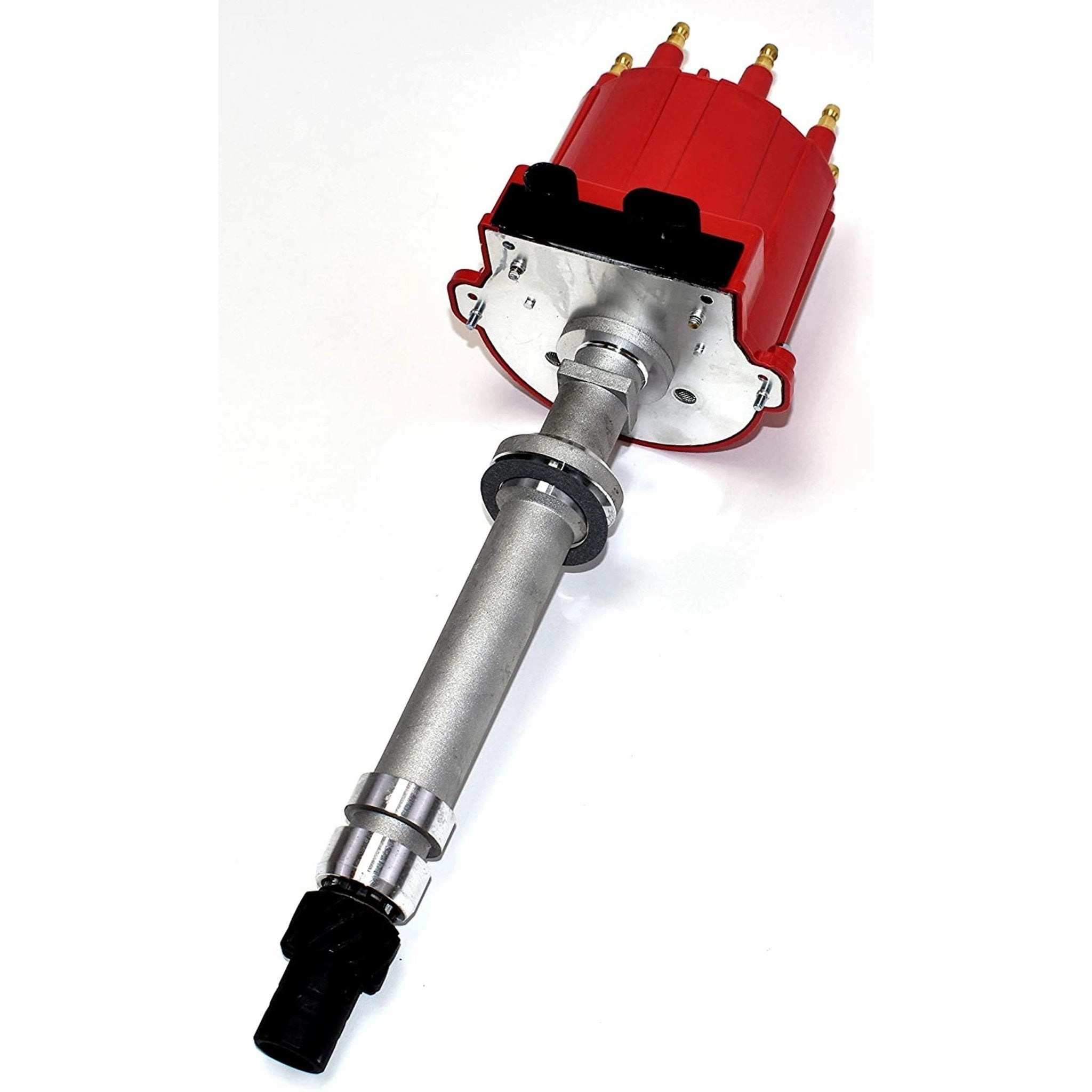 SBC BBC EFI TBI Distributor and Spark Plug Wires Compatible With GMC CHEVY 1987-1997 5.0L 5.7L C-K Pickup Truck Van Camaro 305 350 HEI652R Red Cap 2-in-1 Kit