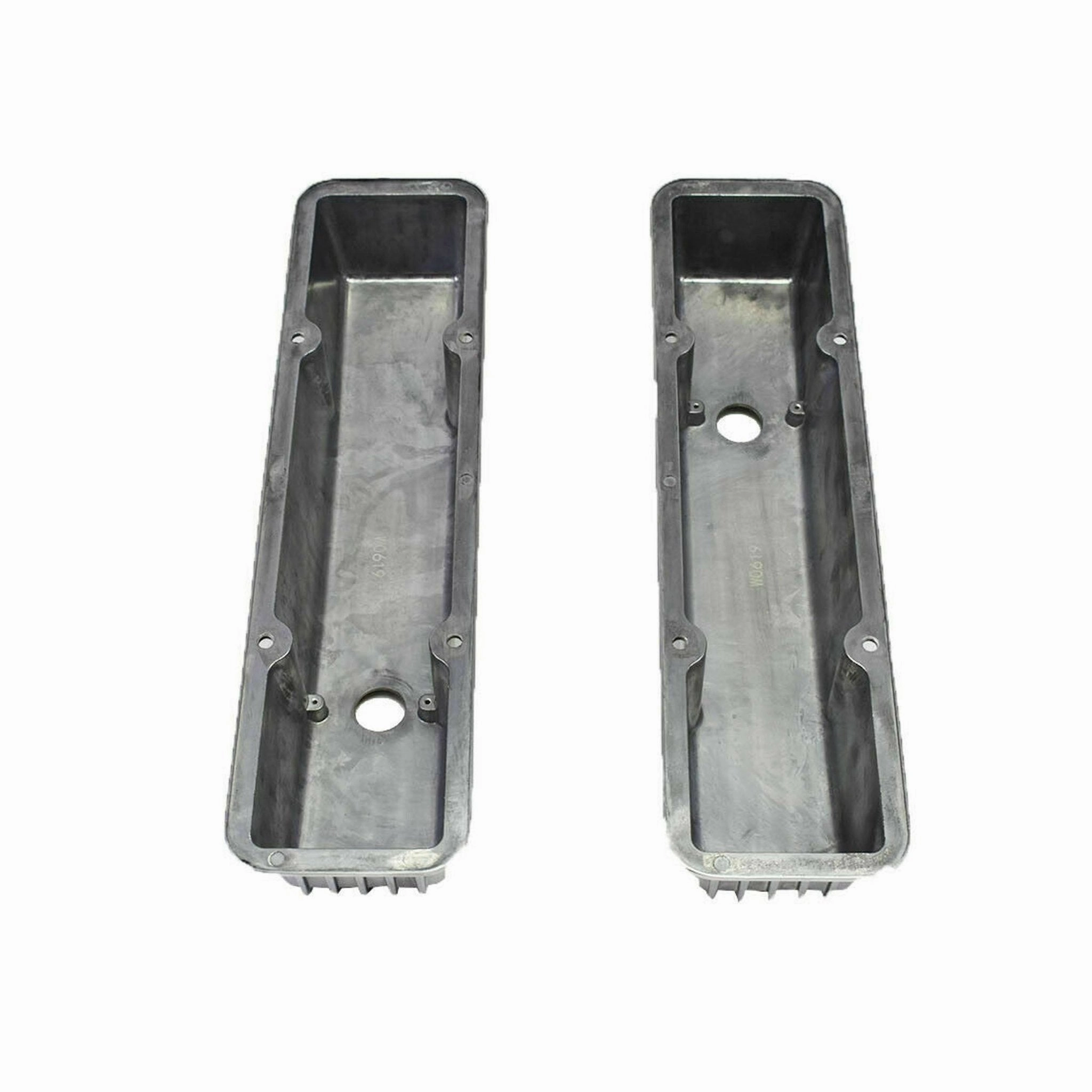 SBC Chevy 283 327 350 400 TALL FINNED POLISHED ALUMINUM VALVE COVERS 58-86