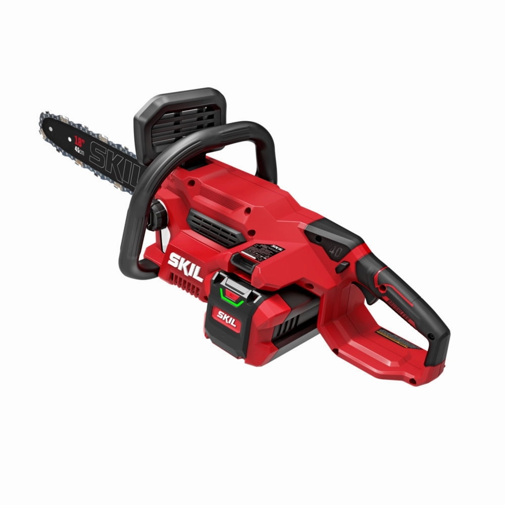 SKIL CS1800C-15 40V 18'' Brushless Chainsaw Kit with 6.0Ah Battery & Charger, Red