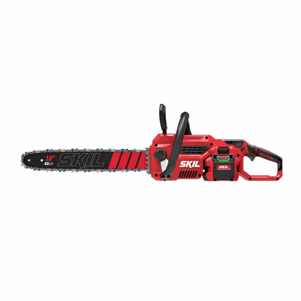 SKIL CS1800C-15 40V 18'' Brushless Chainsaw Kit with 6.0Ah Battery & Charger, Red