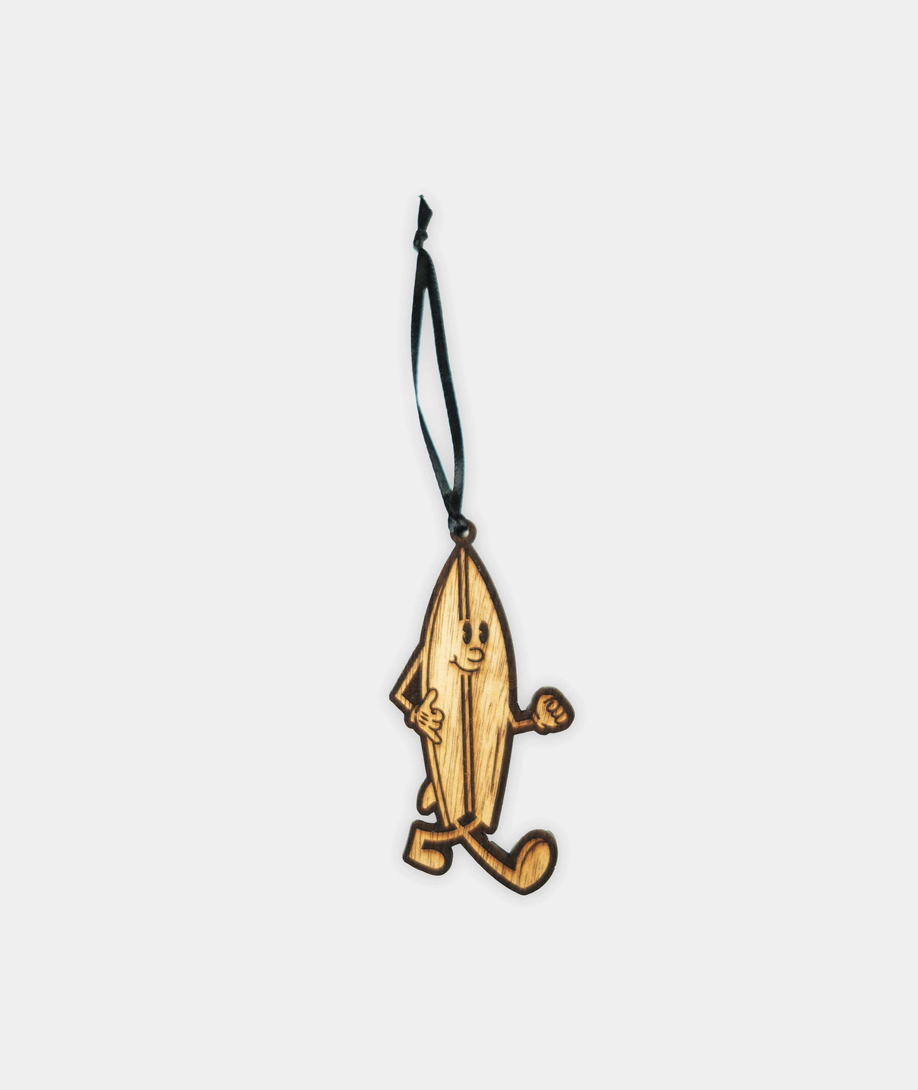 Surf Club Wooden Ornament - Brown