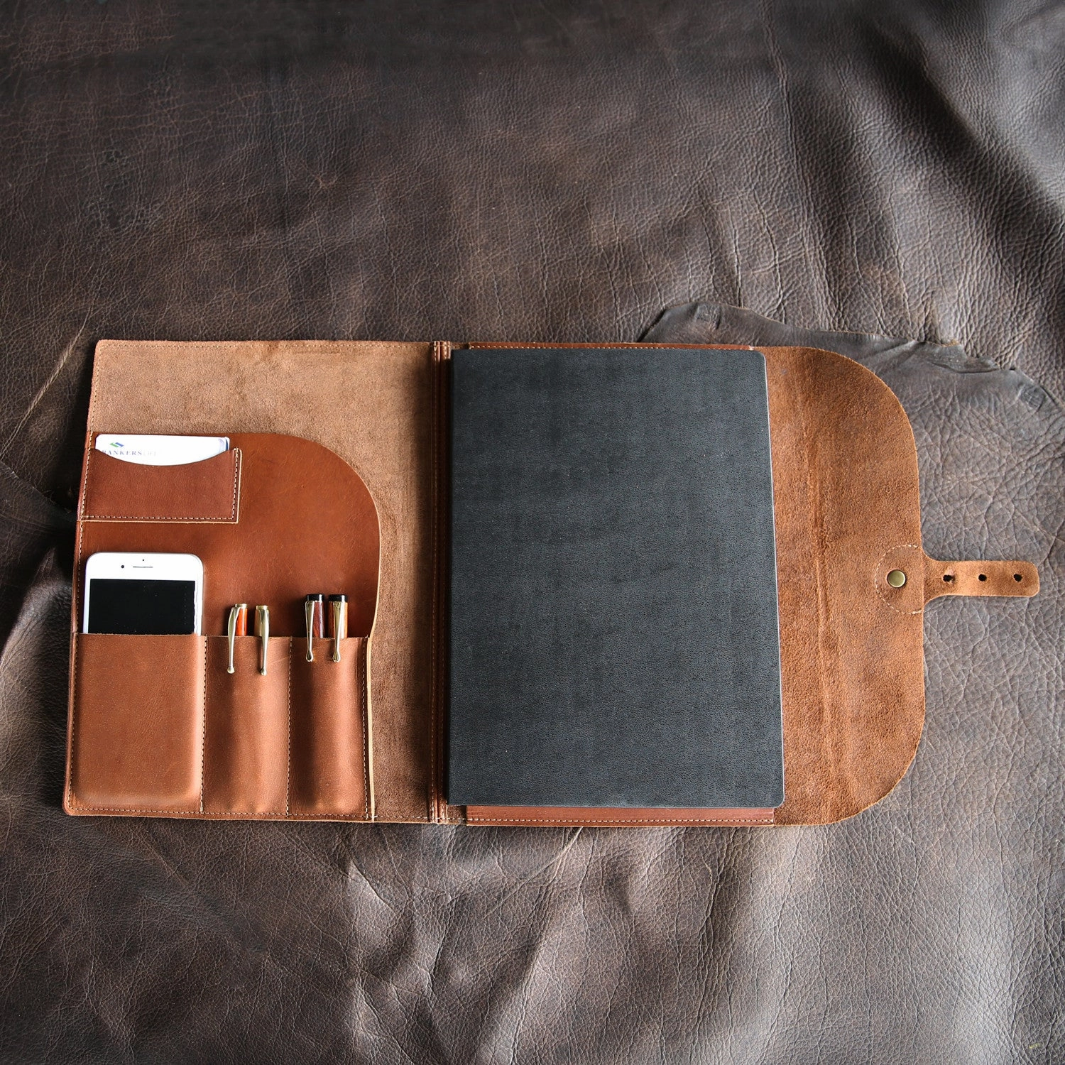 THE OFFICIALLY LICENSED MARINE CORPS Artisan Personalized Fine Leather A4 Moleskine Journal, Diary, Hard Cover Notebook
