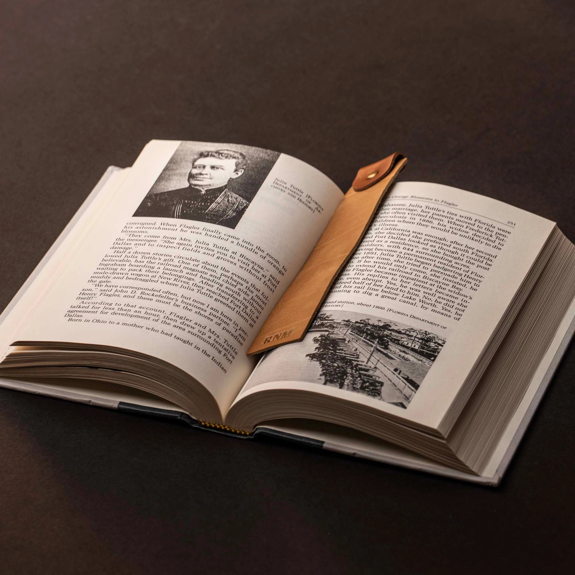 The Scribe - Personalized Fine Leather Two-Tone Bookmark