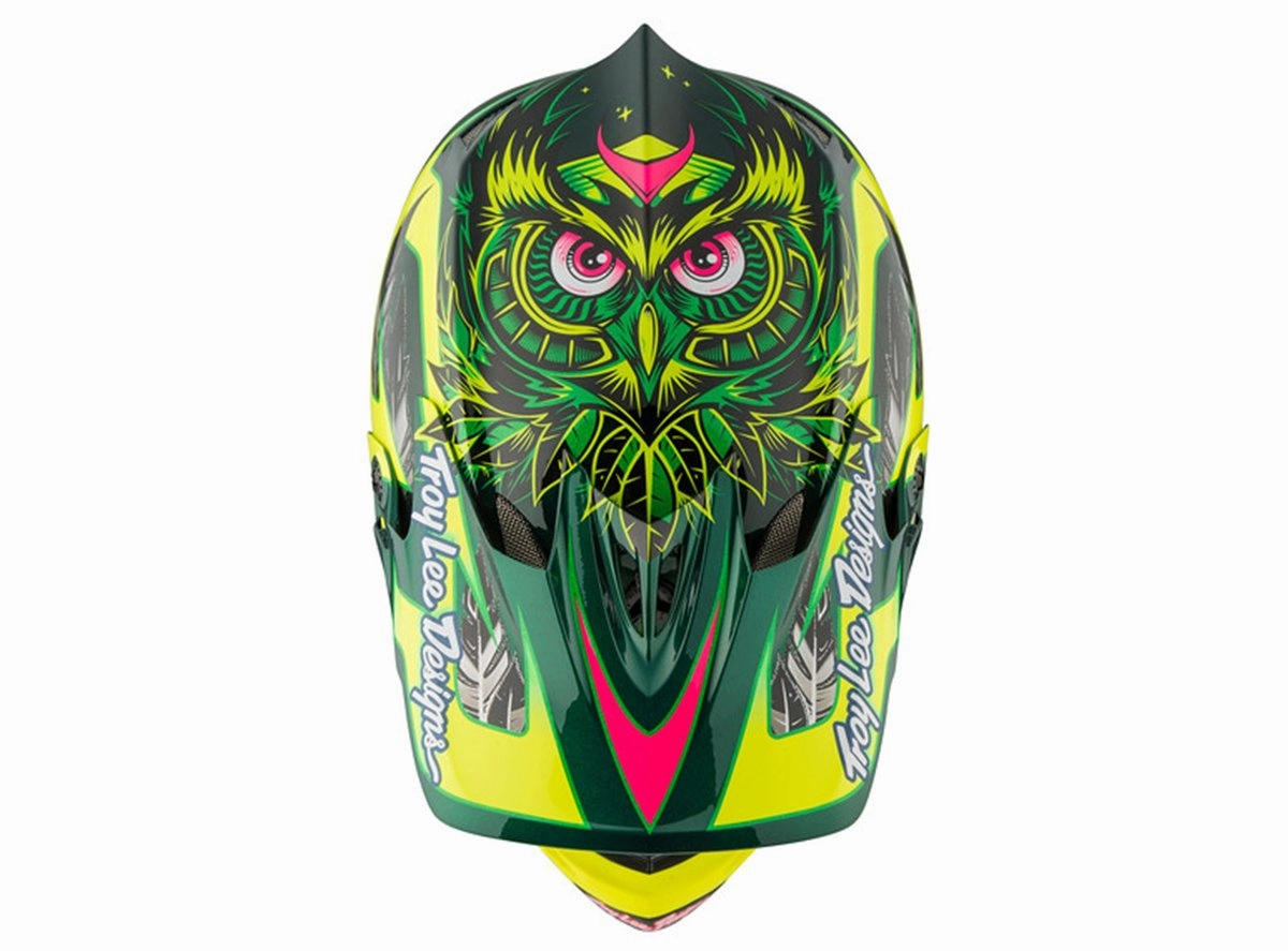Troy Lee Designs D3 Carbon MIPS Full Face Helmet - Nightfall Green