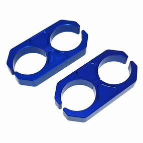 Universal Billet T6 Aluminum Coilover Reservoir Brackets, Blue