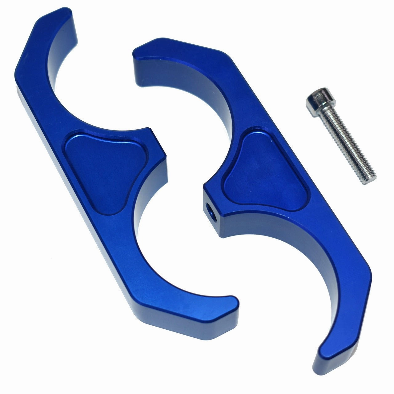 Universal Billet T6 Aluminum Coilover Reservoir Brackets, Blue