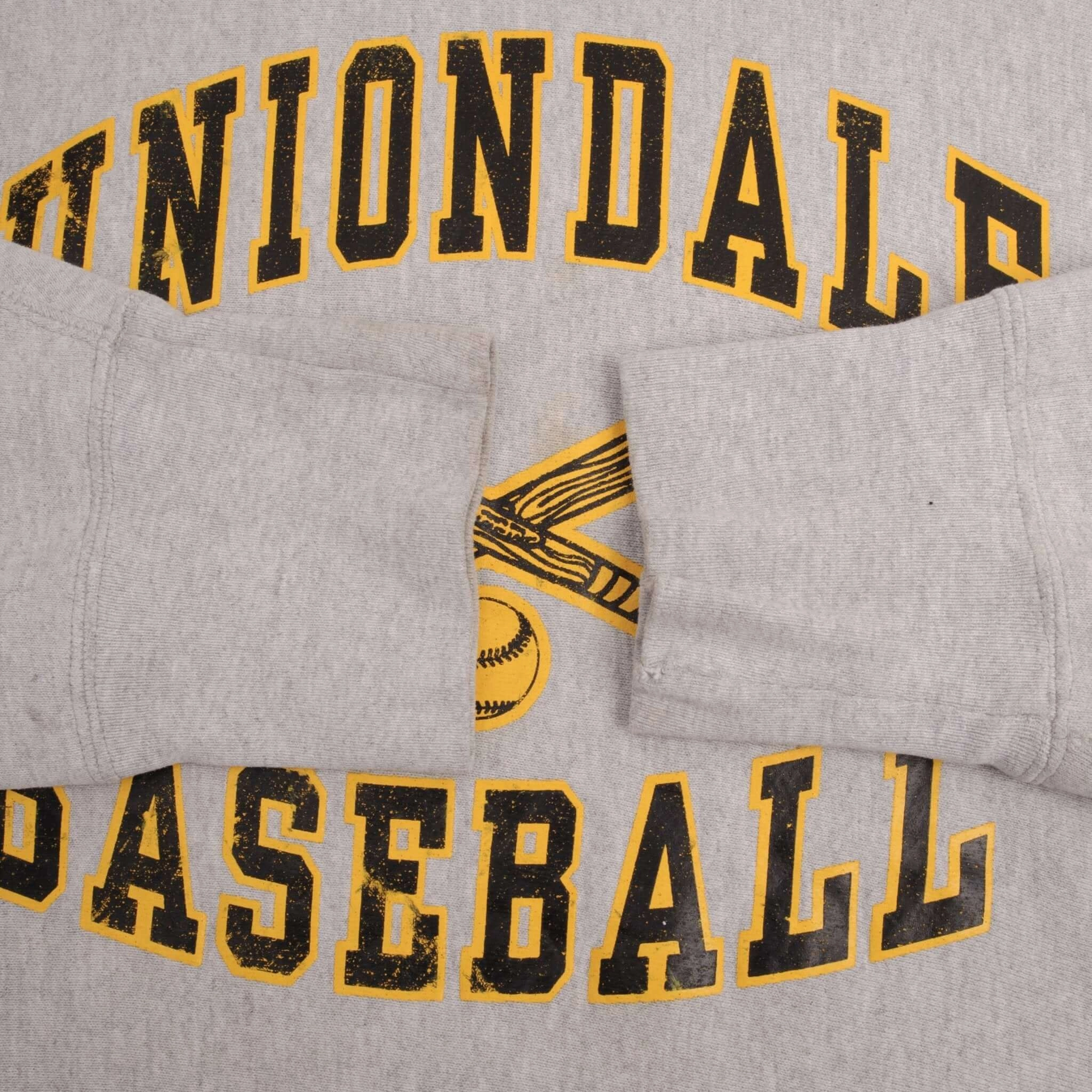 VINTAGE REVERSE WEAVE UNIONDALE BASEBALL SWEATSHIRT HOODIE 1990S XL MADE IN USA